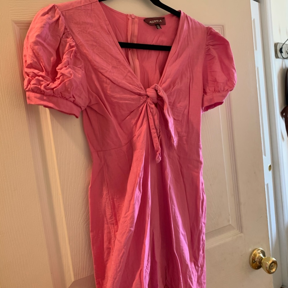 Bright pink dress
